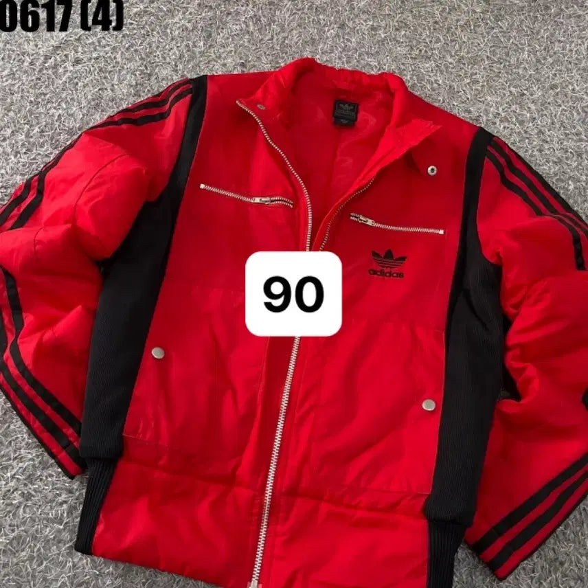 [BUNJANG] Adidas Red Black Firebird Jumper (Vintage) / [90] 아디다스 | 레드 블랙 파이어버드 점퍼 (빈티지 0617)