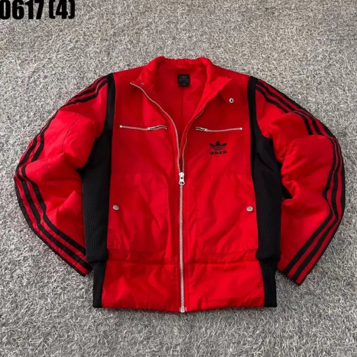 [BUNJANG] Adidas Red Black Firebird Jumper (Vintage) / [90] 아디다스 | 레드 블랙 파이어버드 점퍼 (빈티지 0617)