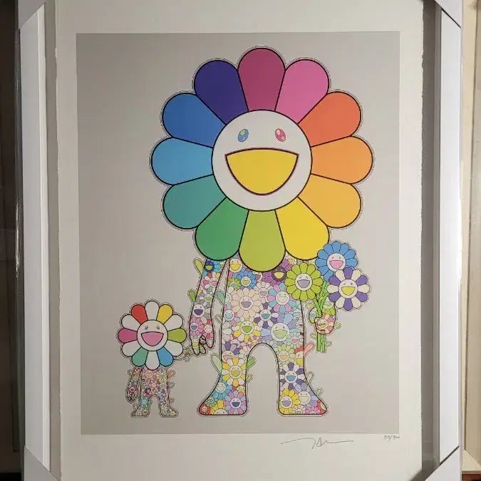[BUNJANG] Takashi Murakami Flower Print Artwork / 무라카미 다카시 그림 입니다 플라워 판화