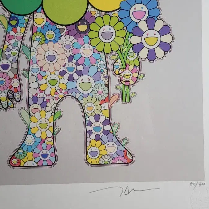 [BUNJANG] Takashi Murakami Flower Print Artwork / 무라카미 다카시 그림 입니다 플라워 판화