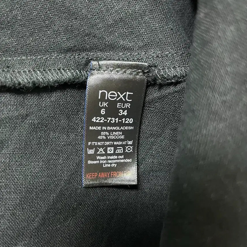 [BUNJANG] Next Black Linen Blend Sleeveless Dress UK 6 / 넥스트 블랙 린넨 혼방 민소매 원피스 6
