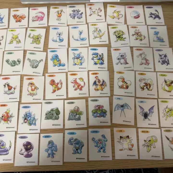 [BUNJANG] Pokemon 30th Anniversary Artwork Ttibusil Bundle Set / 중복x 56장 일괄 포켓몬 30주년 아트워크 띠부씰