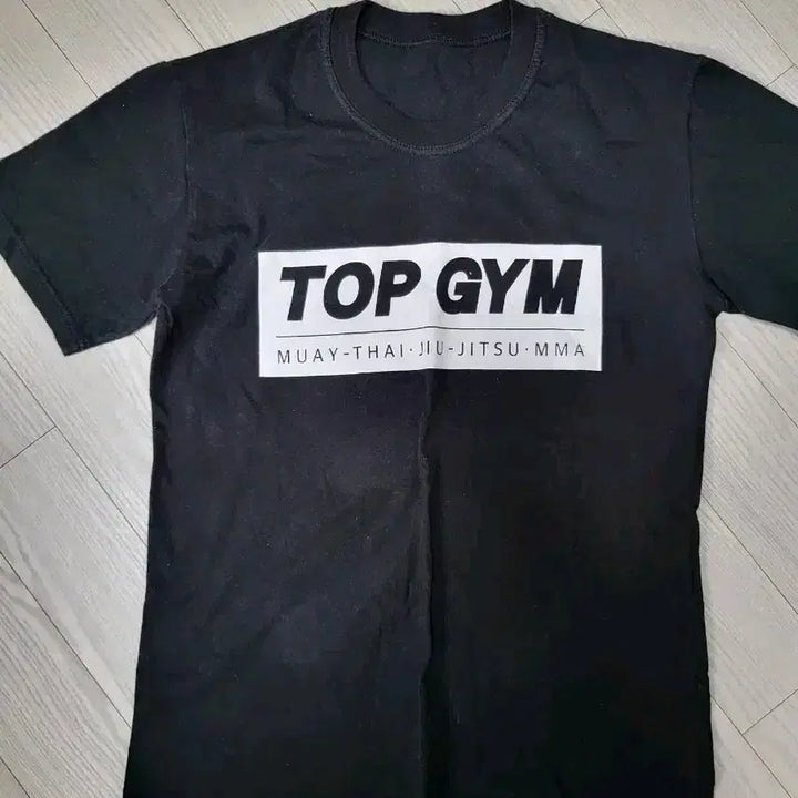 [BUNJANG] Topgym Short Sleeve T-Shirt Black / 탑짐 반팔 티셔츠 블랙