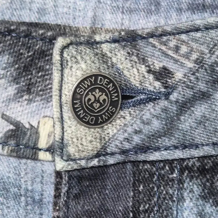 [BUNJANG] SIWY Patchwork Vintage Style Denim Jeans / SIWY 패치워크 빈티지 스타일 데님