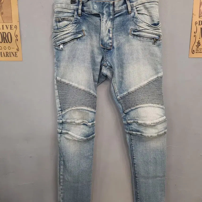 [BUNJANG] Balmain Biker Jeans Blue / 발망 바이커진 블루