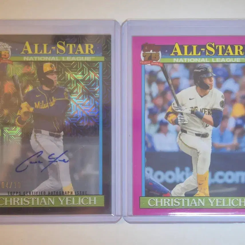 [BUNJANG] MLB Milwaukee Brewers Christian Yelich 10th Anniversary Auto Card / MLB 카드 밀워키 옐리치 10한정 오토 카드