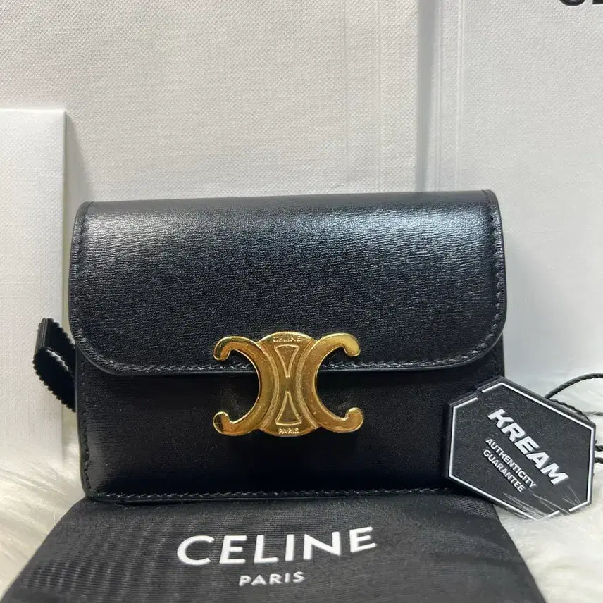 [BUNJANG] Celine Triomphe Shiny Calfskin Cardholder / [크림판/풀구성] 셀린느 트리옹프 샤이니 카프스킨 카드지갑