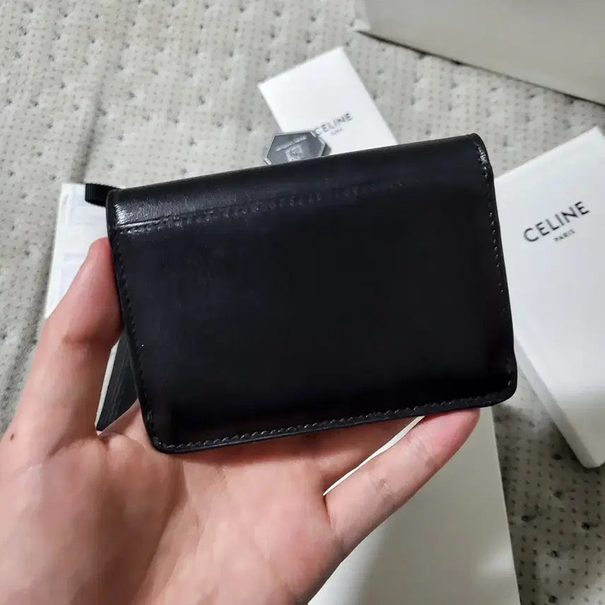 [BUNJANG] Celine Triomphe Shiny Calfskin Cardholder / [크림판/풀구성] 셀린느 트리옹프 샤이니 카프스킨 카드지갑