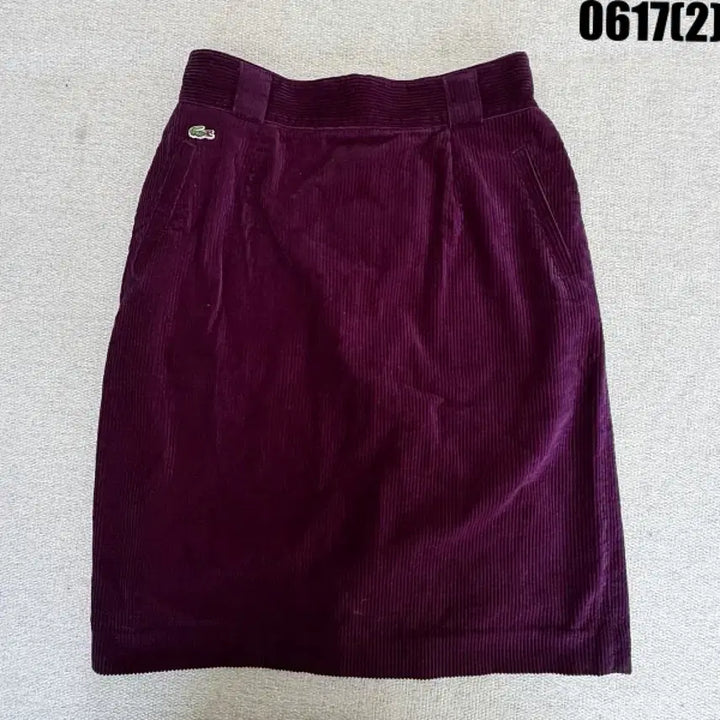 [BUNJANG] Lacoste Corduroy Skirt Purple / 라코스테 코듀로이 스커트 보라 87 0617