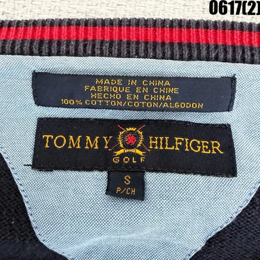 [BUNJANG] Tommy Hilfiger V-Neck Knit Sweater - Navy, Size S / 타미힐피거 브이넥 니트 S 0617