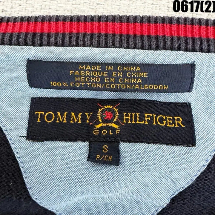 [BUNJANG] Tommy Hilfiger V-Neck Knit Sweater - Navy, Size S / 타미힐피거 브이넥 니트 S 0617