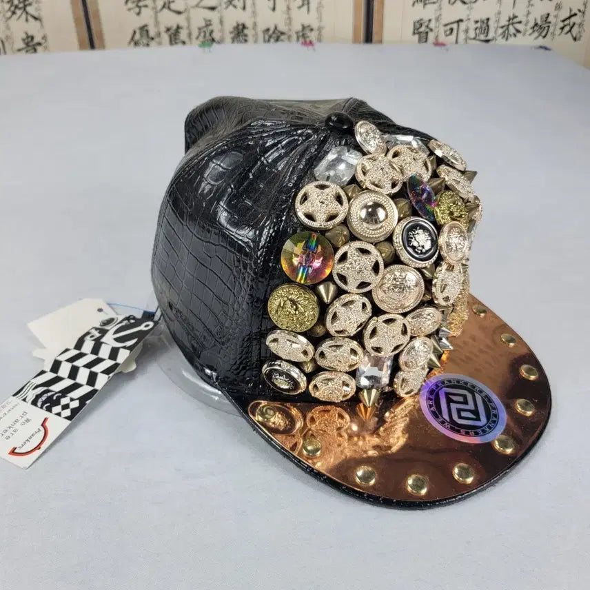 [BUNJANG] Frankus Black Crocodile Pattern Snapback / 프랭커스 블랙 악어 패턴 스냅백