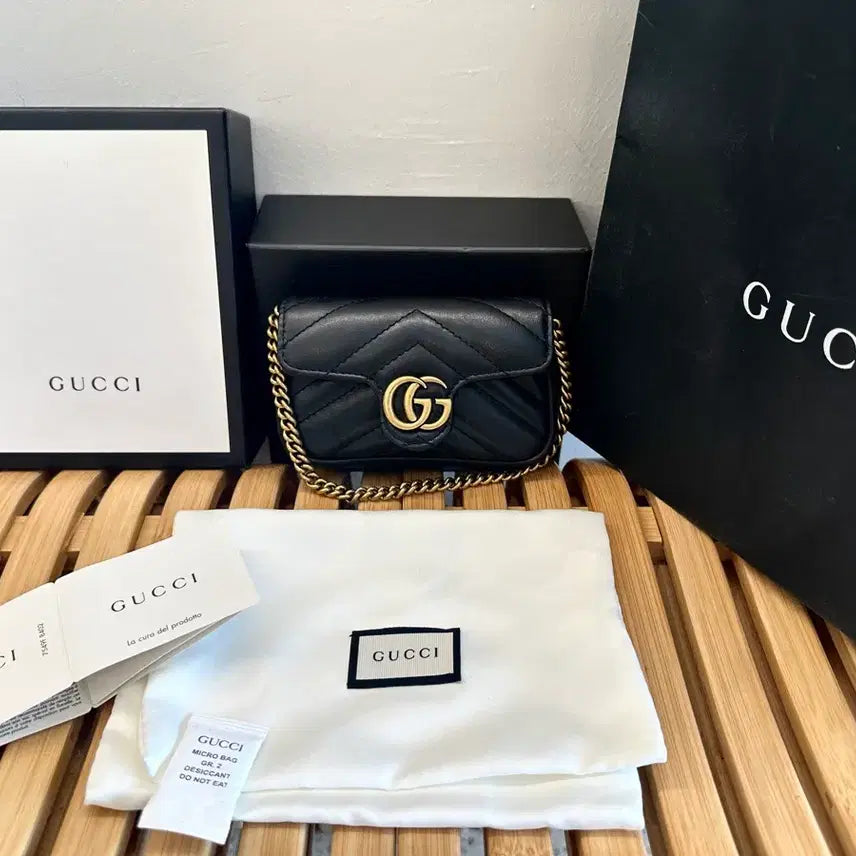 [BUNJANG] Gucci GG Marmont Matelassé Flap Chain Bag / [정품/풀구성] 구찌 gg마몽 마틀라세 플랩 체인백