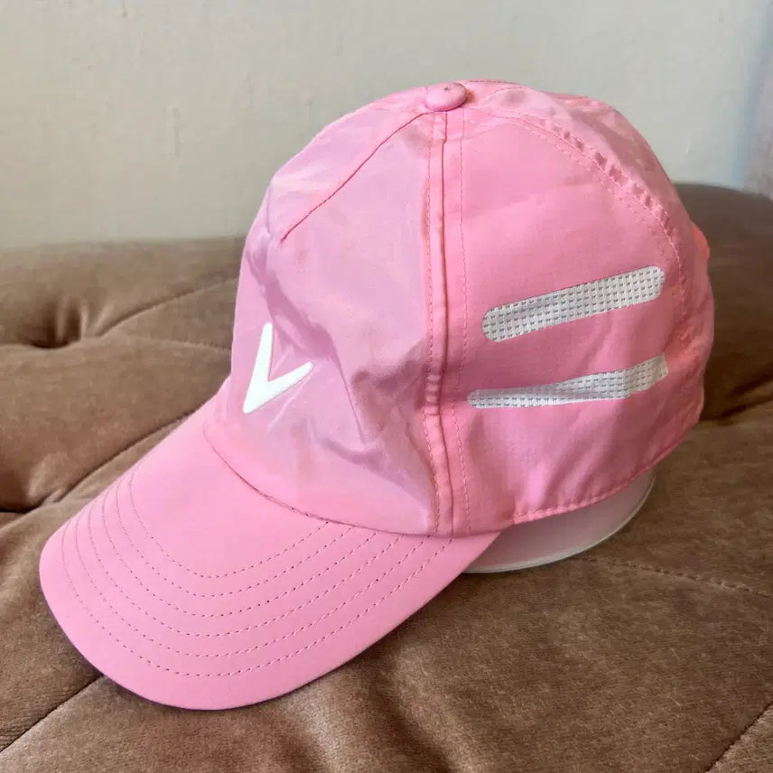 [BUNJANG] Callaway Pink Logo Golf Cap Hat / 캘러웨이 핑크 로고 골프모자 골프캡모자