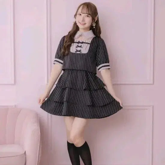 [BUNJANG] Rozita Two-Piece Style Tiered Dress / 로지타 투피스 스타일 티어드 원피스 피움 스나계 양지뢰 리즈리사 지뢰계