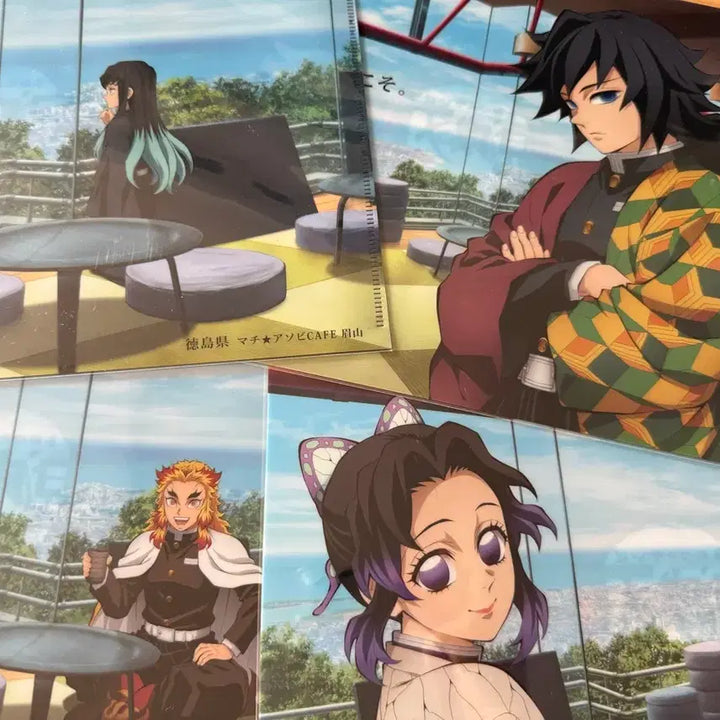 [BUNJANG] Demon Slayer A4 Clear File - Muichiro/Kyojuro/Giyu/Shinobu (Bizan Asobi Limited Illustration) / 귀멸의칼날 A4클리어파일 무이치로/렌고쿠/기유/시노부 비잔아소비 한정일러