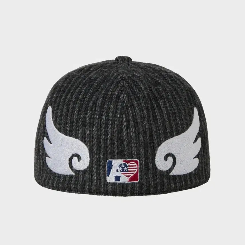 [BUNJANG] AAEI Symbol Stripe Angel Wing Cap Black / 에이이에이이 심볼 스트라이프 엔젤 윙 캡 블랙