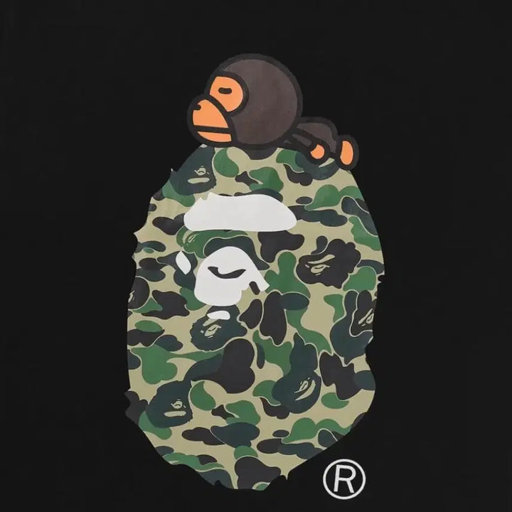 [BUNJANG] BAPE ABC Camo Milo On Big Ape T-Shirt Black Green / 베이프 ABC 카모 마일로 온 빅 에이프 티셔츠 블랙 그린