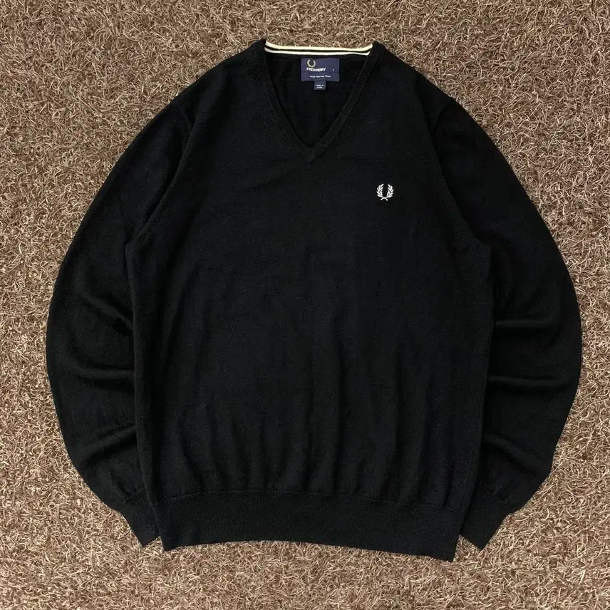 [BUNJANG] Fred Perry Wool V-Neck Knit / L 프레드페리 울 브이넥 니트