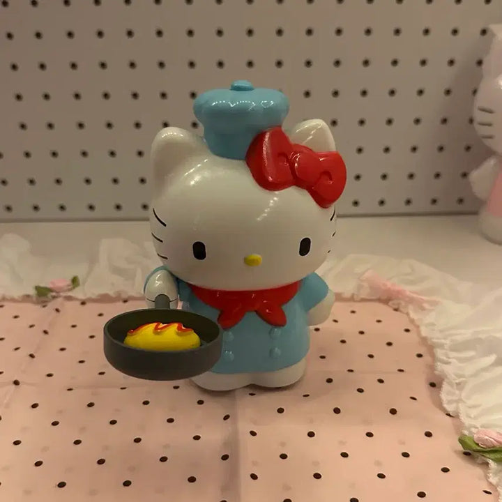 [BUNJANG] Vintage Kitty Frying Pan Chef Toy / 고전 키티 후라이팬 요리사 장난감