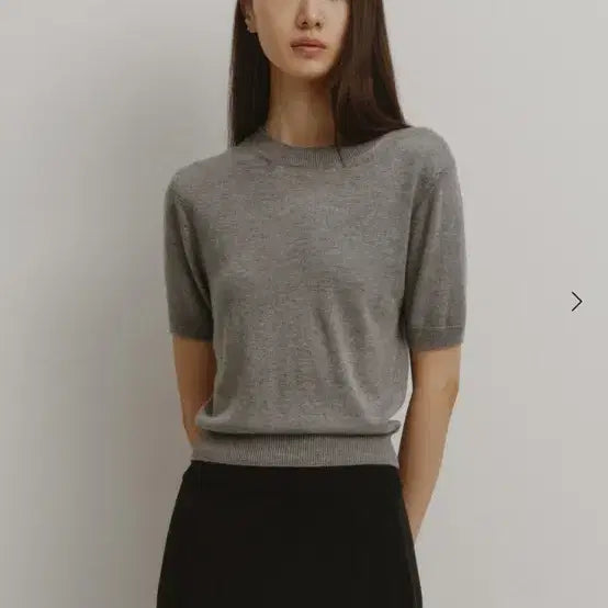 [BUNJANG] SIE BER Half Sleeve Knit (Gray/S) / 새상품) SIE 시에 베르 하프 슬리브 니트 (그레이/s)
