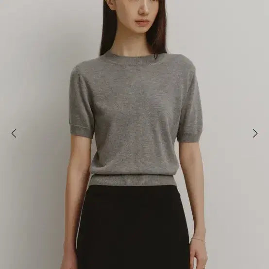 [BUNJANG] SIE BER Half Sleeve Knit (Gray/S) / 새상품) SIE 시에 베르 하프 슬리브 니트 (그레이/s)