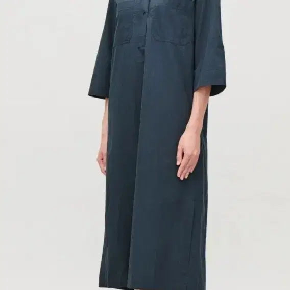[BUNJANG] COS Navy Cotton Shirt Dress / COS 네이비 코튼 셔츠 원피스(택없는 새상품)