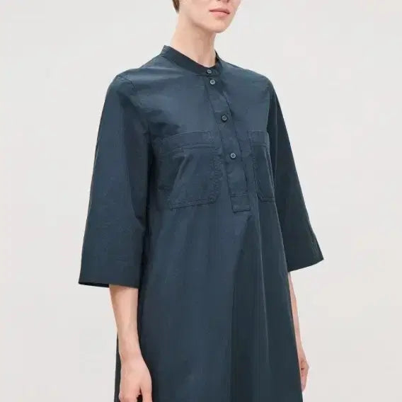 [BUNJANG] COS Navy Cotton Shirt Dress / COS 네이비 코튼 셔츠 원피스(택없는 새상품)