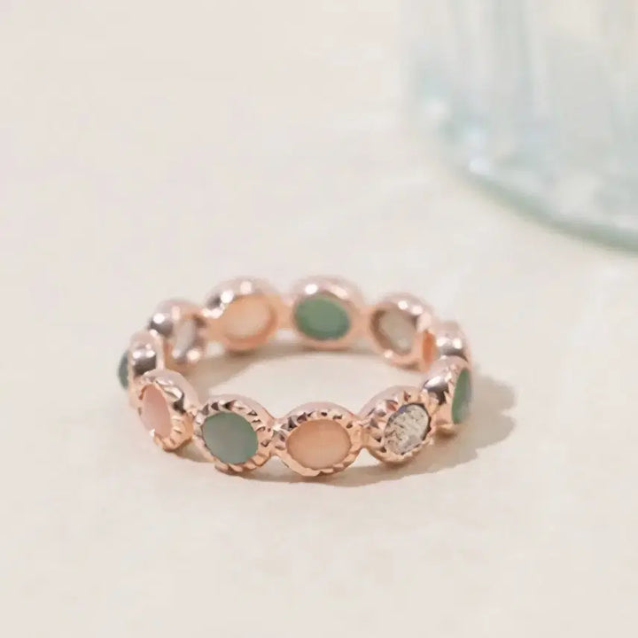 [BUNJANG] HAESUEL Multi Natural Stone Silver Ring JFR1196A / 해수엘 멀티 천연석 실버 반지 JFR1196A 새상품
