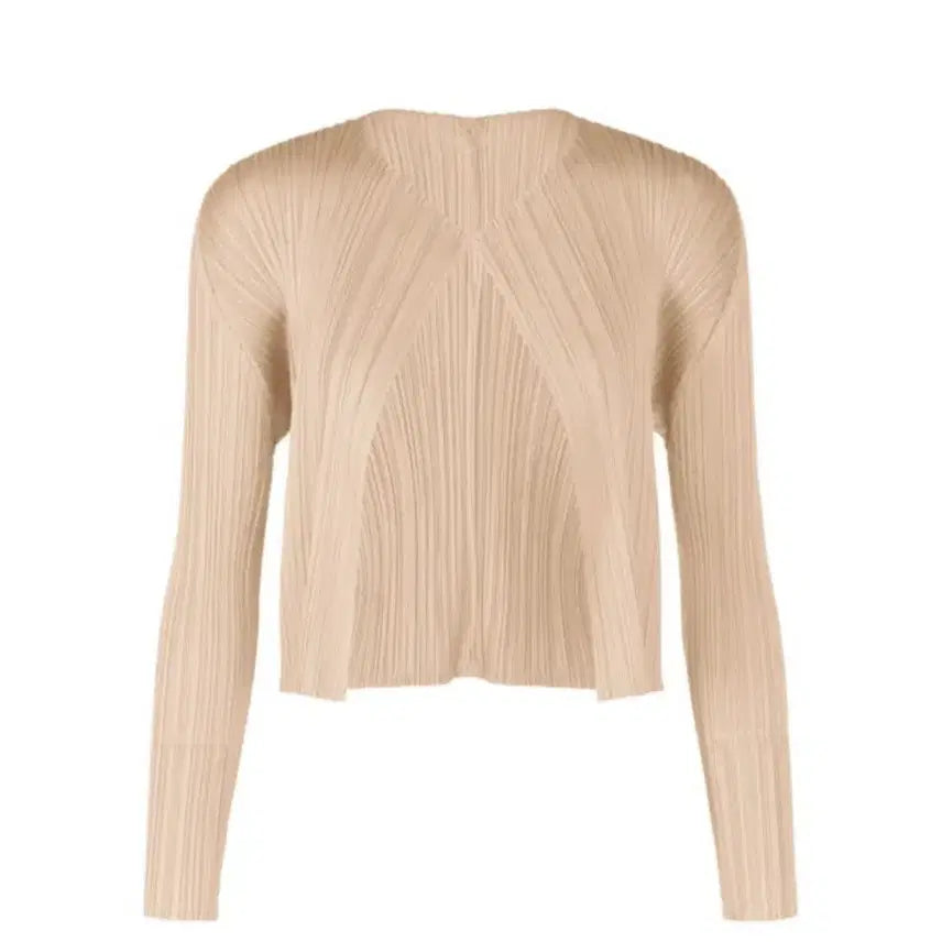 [BUNJANG] Pleats Please Beige Monthly Cardigan Size 5 / 플리츠플리즈 먼슬리 베이지 가디건 5