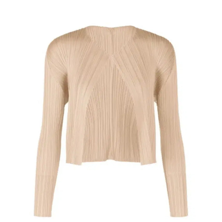[BUNJANG] Pleats Please Beige Monthly Cardigan Size 5 / 플리츠플리즈 먼슬리 베이지 가디건 5