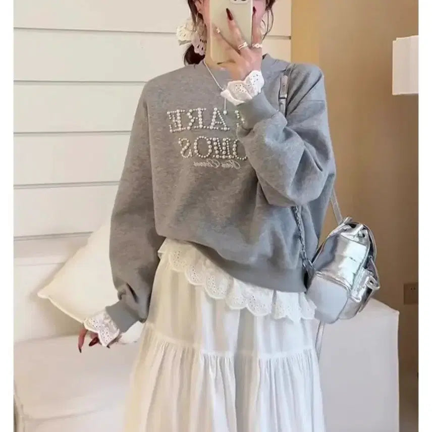 [BUNJANG] Layered Loose Fit Long Sleeve Sweatshirt T-Shirt / [새상품] 레이어드 루즈핏 긴팔티 맨투맨 급처분