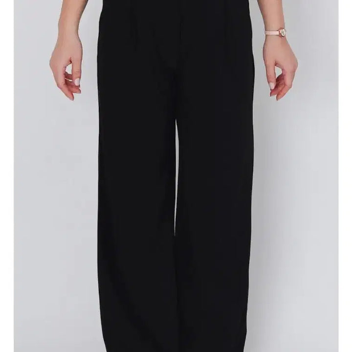 [BUNJANG] BomBomShop77 One-Pleat Wide Fit Pants - Black XL / 봄봄샵77 데일리 이지팬츠 원핀턱 와이드핏 바지 88 XL 검정 슬랙스