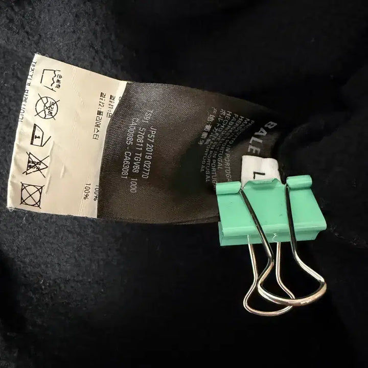 [BUNJANG] Balenciaga Paris Embroidered Logo Hoodie Black L / 발렌시아가 파리스 자수로고 후드티