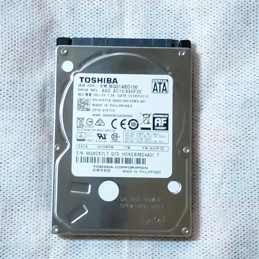[BUNJANG] Toshiba 1TB 2.5-inch HDD / 미사용급 노트북하드 도시바 HDD 1TB 2.5인치