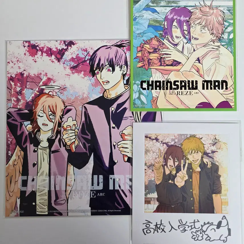 [BUNJANG] Chainsaw Man Color Card Set: Denji, Reze, Aki, Angel (Weeks 9 &amp; 10) - Bundle / 체인소맨 색지 일괄 덴지 레제 아키 천사 9주차10주차 색지 폴라로이드