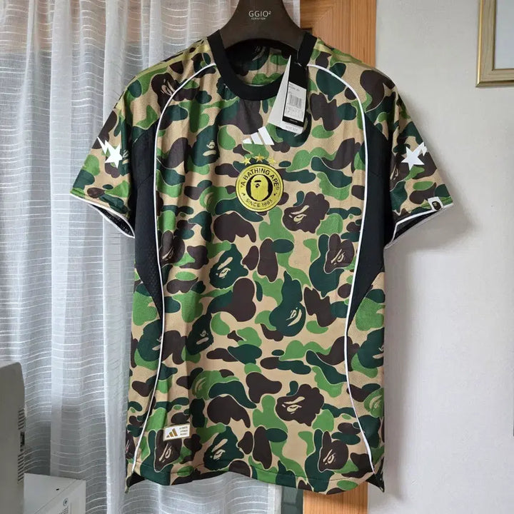 [BUNJANG] Adidas x Bape FB Jersey Crew Top Green (L) / (L)아디다스 x 베이프 FB 저지 탑 크루 그린