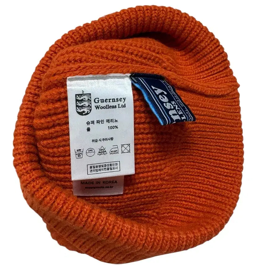 [BUNJANG] Ganni Anchor Floating Short Beanie (Orange) / 건지울른스 앵커 플로팅 숏 비니(orange)