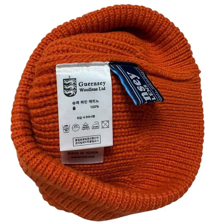 [BUNJANG] Ganni Anchor Floating Short Beanie (Orange) / 건지울른스 앵커 플로팅 숏 비니(orange)