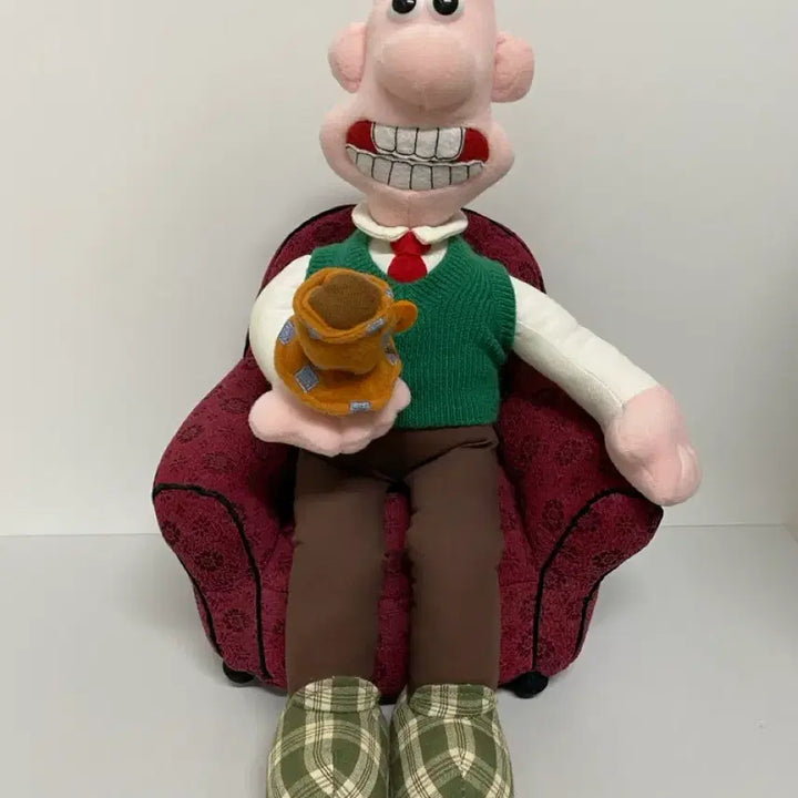 [BUNJANG] Wallace &amp; Gromit Sofa Plush Set / (택포)월레스와그로밋 소파월레스 인형
