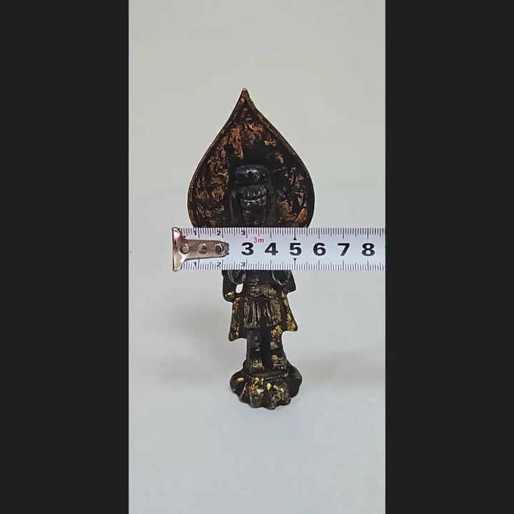 [BUNJANG] Antique Gilt Bronze Buddha Statue with Bronze Halo / 옛날 청불상? 옛날불상 금색테두리  청동광배금동불상