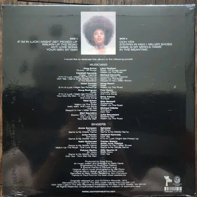 [BUNJANG] Betty Davis Debut Album 180g Vinyl (Sealed) / 강추!!! Betty davis 미개봉 180g