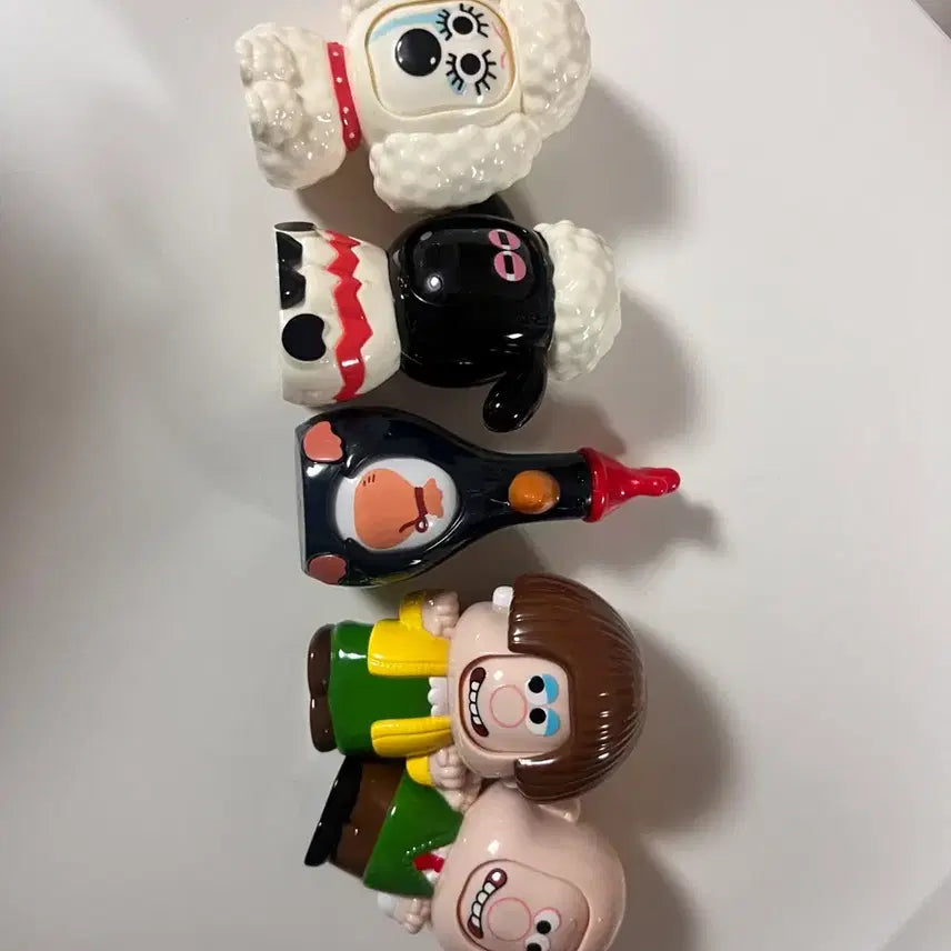 [BUNJANG] Wallace &amp; Gromit 5-Figure Gacha Set (Hidden Included) / 5종 가챠 피규어 세트 월레스와 그로밋 일괄 히든포함 페이스 체인지