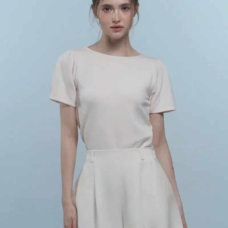 [BUNJANG] PERJANE Boat Neck Puff T-Shirt / (새상품) 퍼제인 보트넥 퍼프티