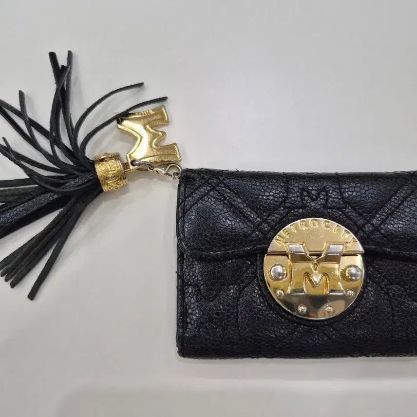 [BUNJANG] Metrociti Quilting Card Wallet Black / 메트로시티 퀼팅 카드 지갑 블랙