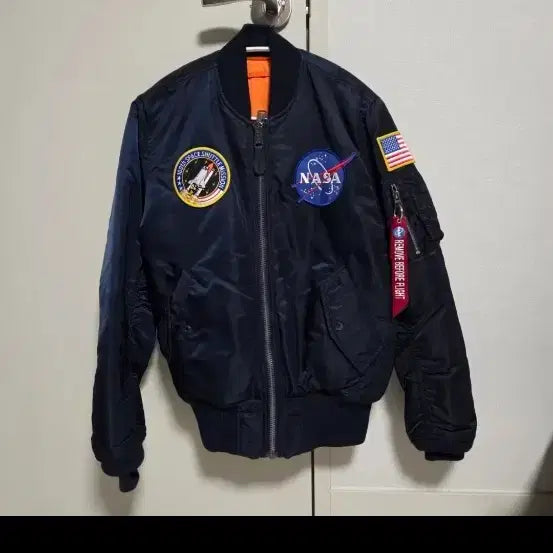 [BUNJANG] Alpha Industries MA-1 NASA Flight Jacket Navy Blue / 알파인더스트리 MA-1 NASA 나사 항공점퍼 네이비 블루 헐값