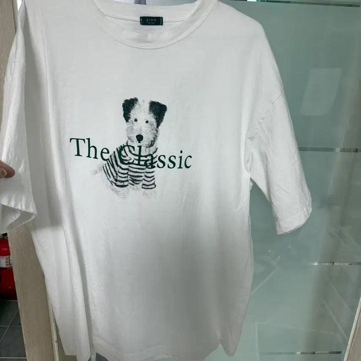 [BUNJANG] Dog Print Oversized Short Sleeve T-Shirt / 강아지 프린팅 오버핏 반팔티셔츠