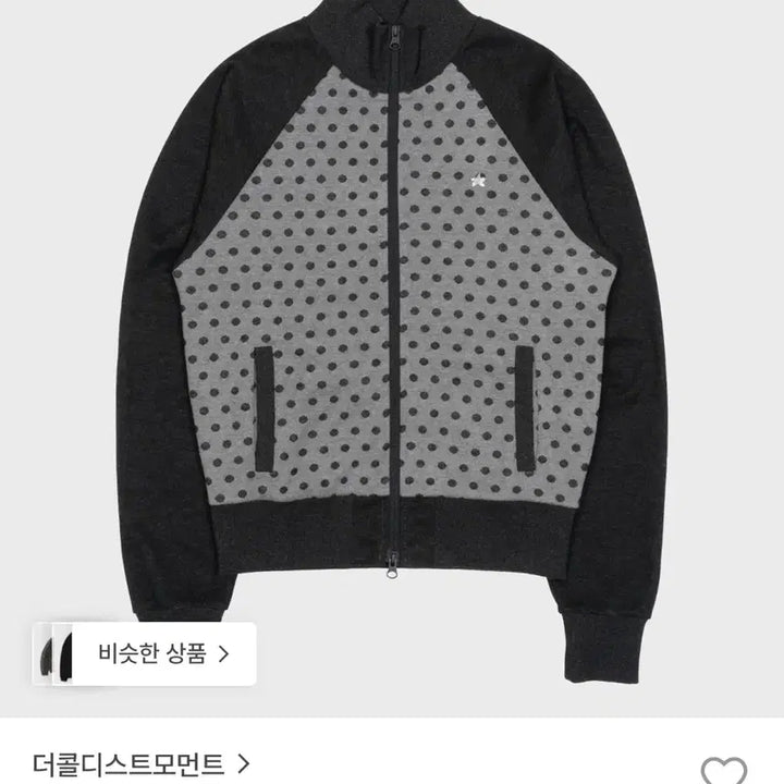 [BUNJANG] The Coldest Moment Dot Pattern Zip-Up Charcoal / 더콜디스트모먼트 도트패턴 집업 차콜