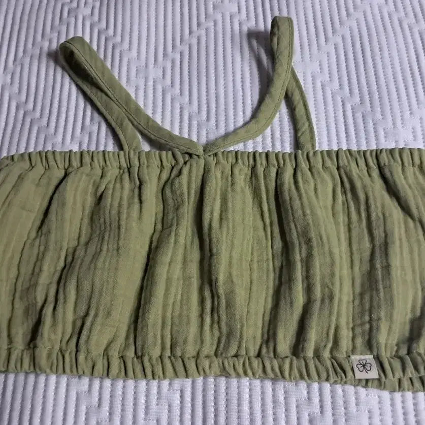 [BUNJANG] Malgeumbok Bali Top Olive Cotton / 맑음복 발리탑 올리브색상