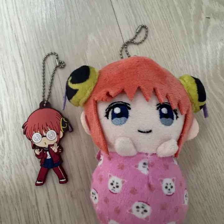[BUNJANG] Gintama Kagura Plush and Acrylic Charm Set / 은혼 카구라 누이 아크릴 세트